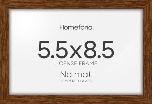 5.5x8.5 Brown Oak Business License Frame (2 Count)
