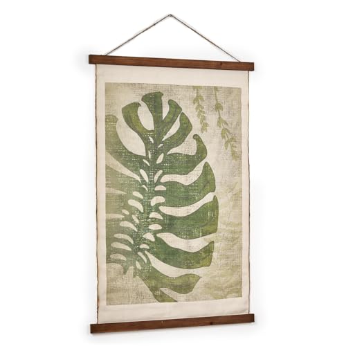 Botanical Monstera Leaf Canvas Wall Tapestry