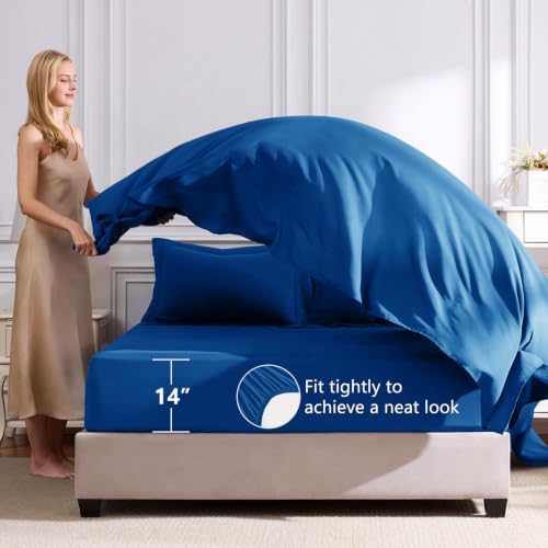 Queen Comforter Set Classic Blue