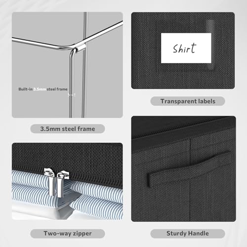 Clothes Storage Bins Box (2 Count)