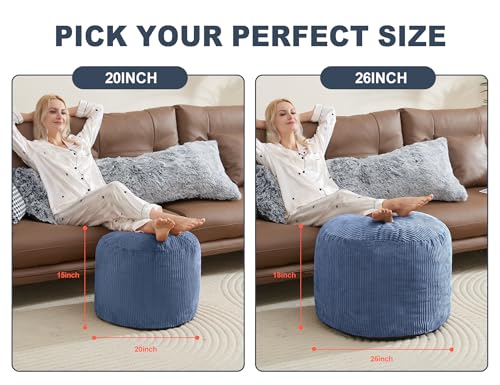 Light Blue Pouf Ottoman