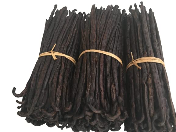 10 Organic Madagascar Vanilla Beans Grade B. Certified USDA Organic 5.5"-7" for Extract and Cooking by FITNCLEAN VANILLA| Whole NON-GMO Bourbon Pods