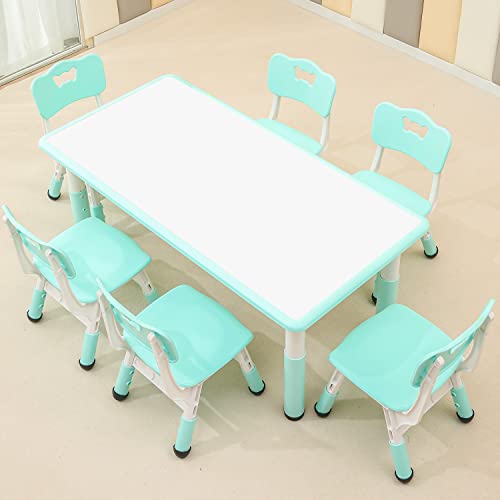 Children's Table and Chair Set Suitable for Boys and Girls Age 2 (7 Count)