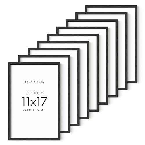 Standalone Black Oak Frames Set of 9