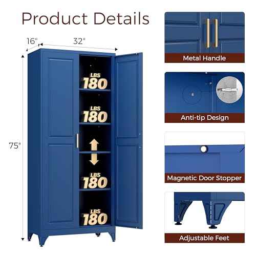 75" Kitchen Pantry Cabinet