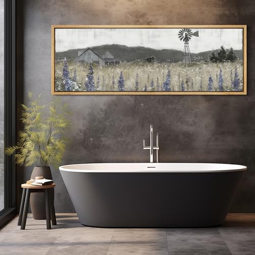 Large Framed Canvas Print Wall Art Rustic Farmhouse Landscape Barn
