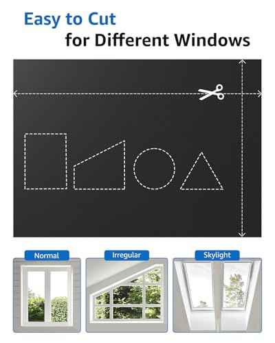 Blackout Curtains Portable 70”x68” No Drill Black Out Window Cover