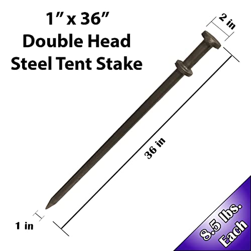 Heavy Duty Double Head Tent Stakes (10 Count)