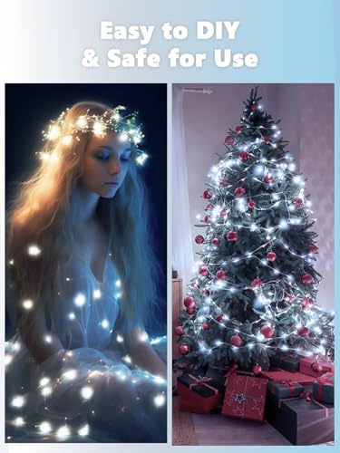 6 Pack Battery Operated Fairy Lights with Remote Twinkle Lights Cool White (6 Count)