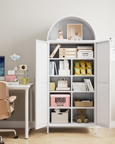 72.8 in Metal Arched Pantry Cabinet