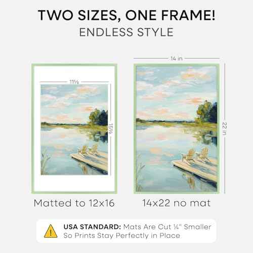 14x22 Green Picture Frame