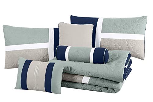 Upland 7 Piece Quilted Patchwork Comforter Set