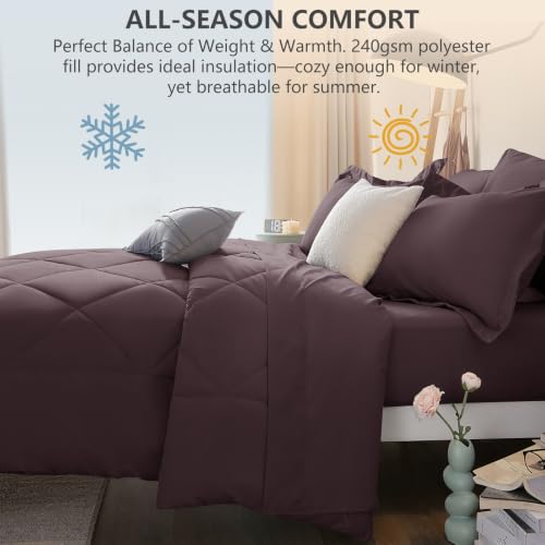 King Size Comforter Set Cocoa Powder