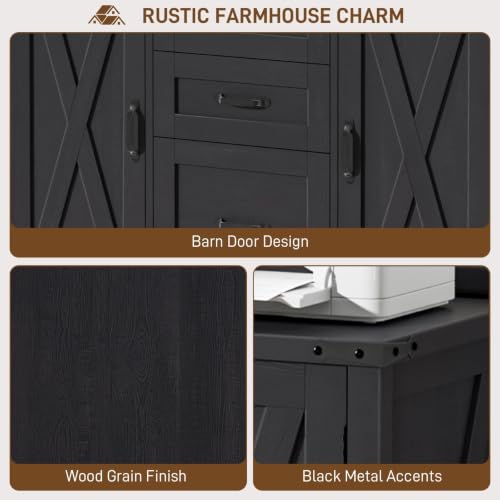 File Cabinet with 3 Drawers Fits Files Letter