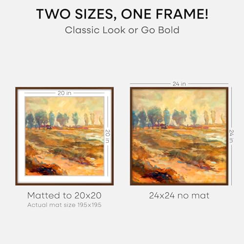 24x24 Brown Oak Picture Frame (3 Count)