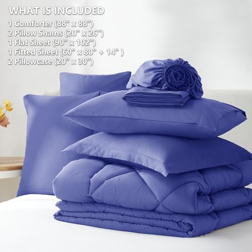 Queen Comforter Set with Sheets Very Peri