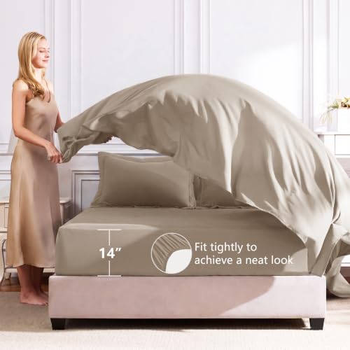 Queen Comforter Set with Sheets Khaki