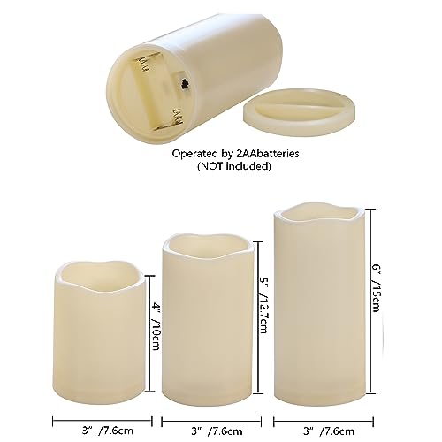 Halloween Outdoor Battery Operated Flameless LED Candles with Timer 6 Pack