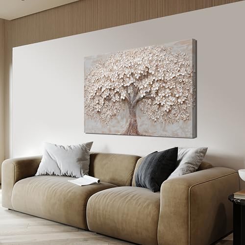 Canvas Wall Art Decor Prints Modern Botanical Wall Art Pictures for Living Room Flower Tree of Life Wall Art Prints Artwork for Walls Bedroom Office Decor 24" X 36"Printed Decorative Painting