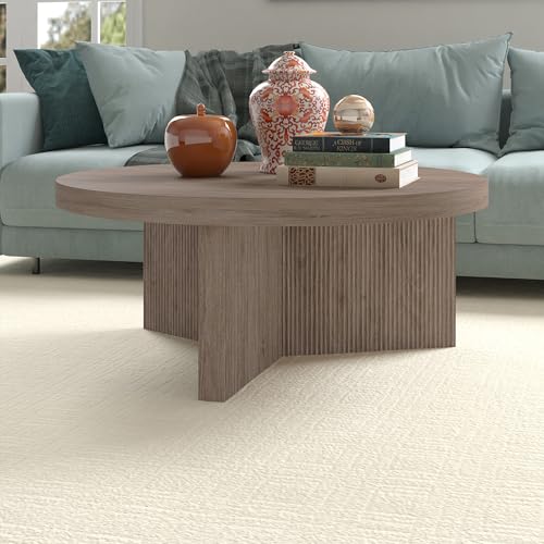 36" Scandinavian Fluted Coffee Table
