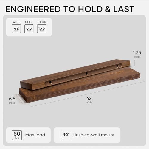 42 Inch Floating Shelves (2 Count)