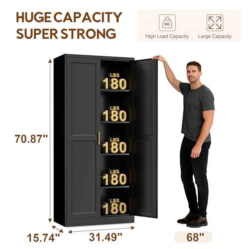 71" Kitchen Pantry Cabinet