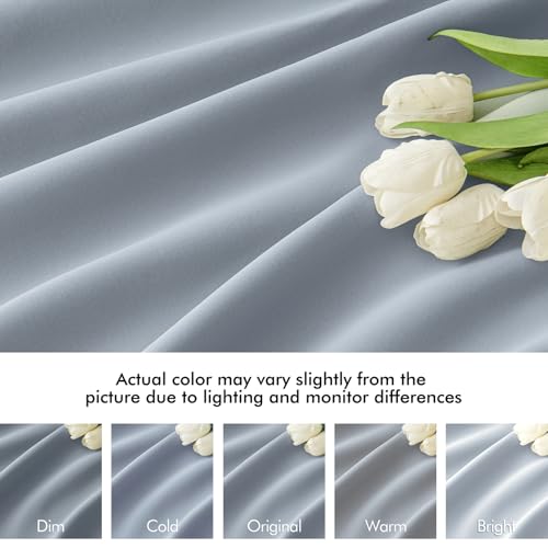 Light Blue Back Tab Blackout Curtains 52x84 Inch Length 2 Panels Set (2 Count)