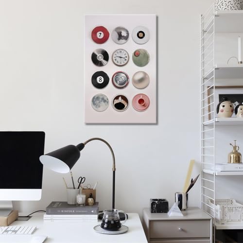 Colorful Vintage Disco Ball Canvas Wall Art