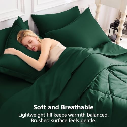 Twin Comforter Set Emerald Green