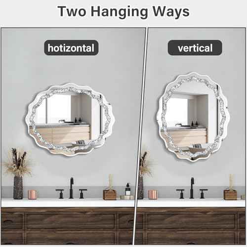 24x30 Inch Frameless Oval Wall Mirror for Bathroom Sink