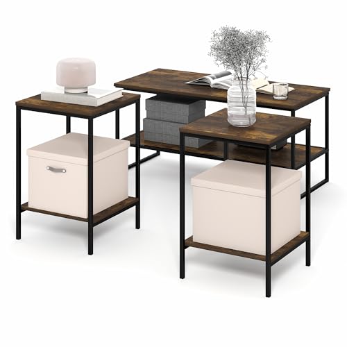 Simplistic Coffee Table and End Table Set of 3 (3 Count)