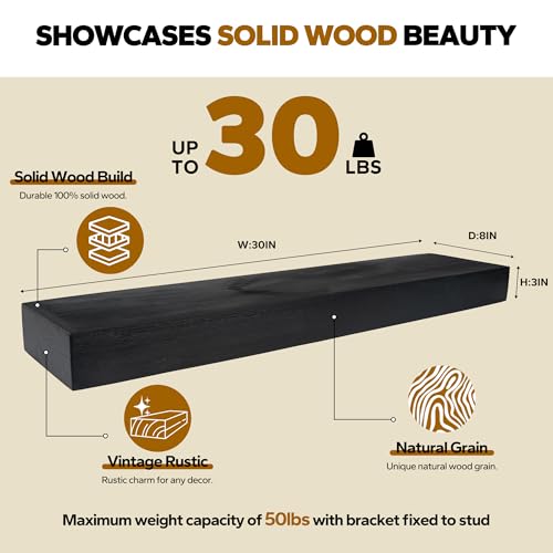 Floating Shelves 3 inch Thick for Wall Set of 2