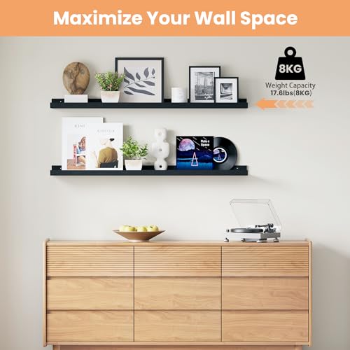 Floating Shelves for Wall Decor and Storage (6 Count)