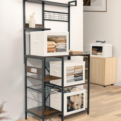 Large Storage Bins with Lids (6 Count)