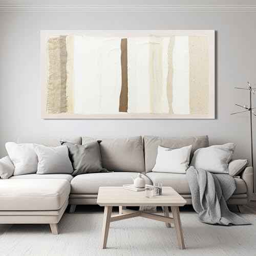 Neutral Wall Art Brown And White Wall Art Decor Artwork for Walls Large Wall Art Prints Modern Minimalist Wall Art Canvas Art Wall Decor 24"X48" for Living Room Bedroom Office Decor
