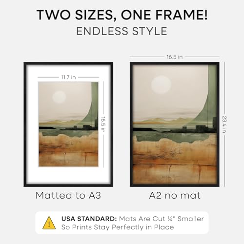 A2 Black Oak Picture Frame