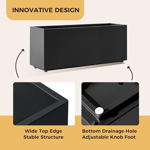 Outdoor Metal Planter Box 40Wx12Dx16H
