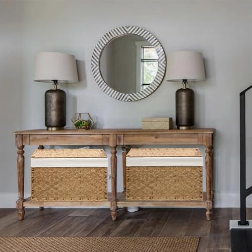 Wicker Storage Basket with Lid