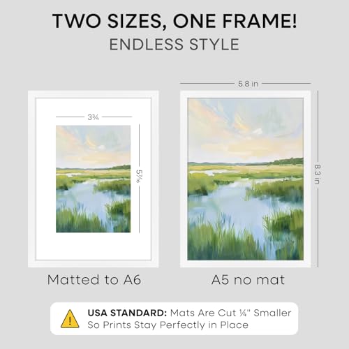 A5 White Picture Frame