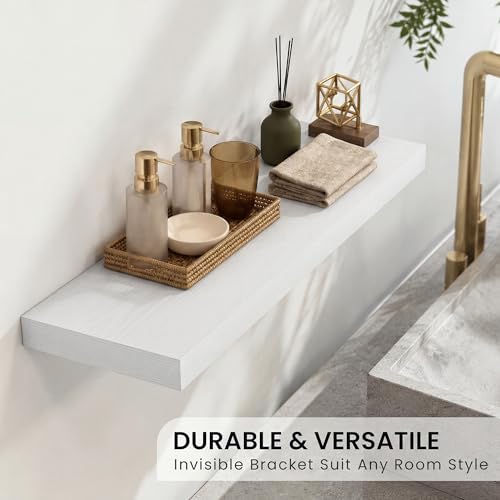 Floating Shelves 31.5" W x 10.3" D White Set of 2 (2 Count)