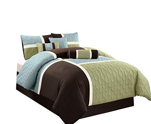 7 Piece Quilted Patchwork Comforter Set