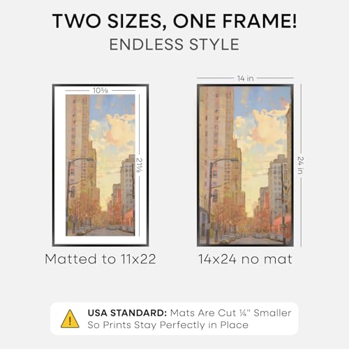 14x24 Black Picture Frame
