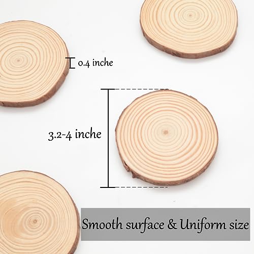 Natural Wood Slices for Crafts (70 Count)