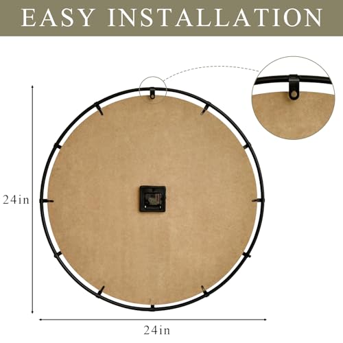 Rustic Farmhouse Wall Clock 24 Inch