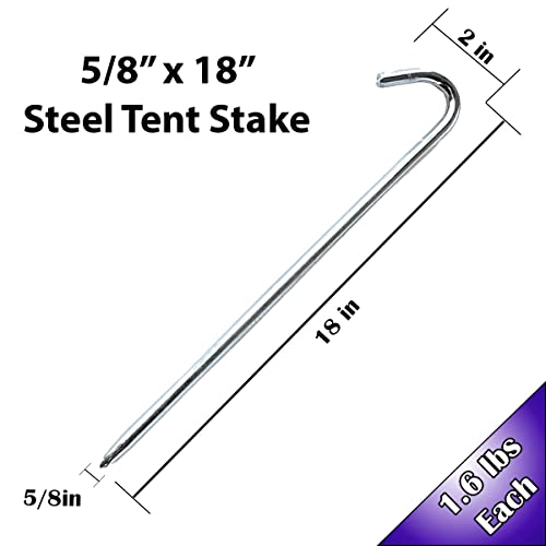 Steel Tent Hook Stakes (100 Count)