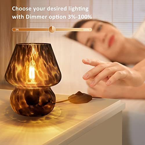 Mushroom Lamp Small Vintage Table Lamp for Bedroom Nightstand