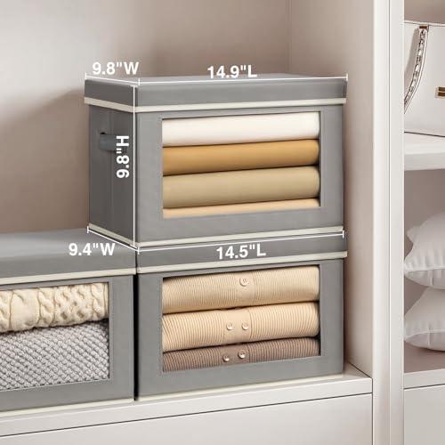 Stackable Storage Bins with Lids (5 Count)