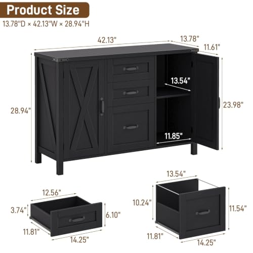 File Cabinet with 3 Drawers Fits Files Letter