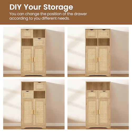 Bathroom Storage Cabinet with 2 Drawers