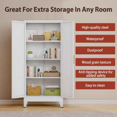61" H Kitchen Storage Cabinet with Doors